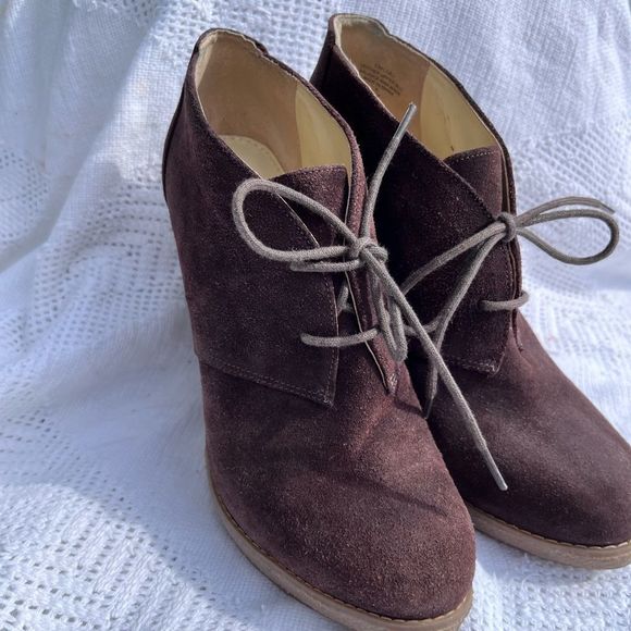 ENZO ANGIOLINI  EAFLORY suede wedge booties rubber‎ wedges - Picture 3 of 14